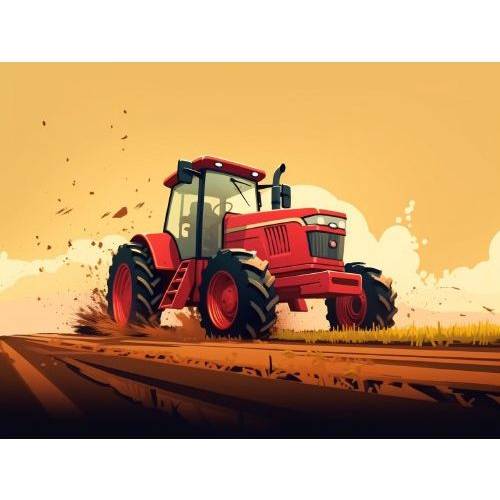 Jedlý papír traktor kreslený A4