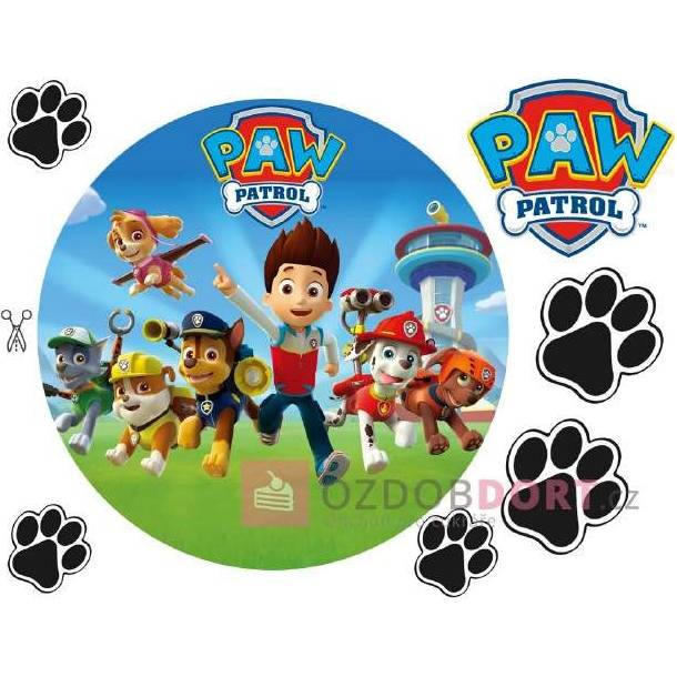 Jedlý papír k vystříhnutí Paw Patrol