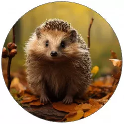 Jedlý papír ježek s listím 19,5cm