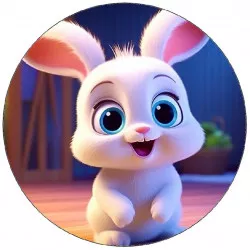 Jedlý papír králíček bílý 19,5cm