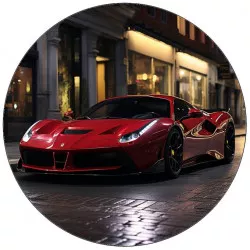 Jedlý papír Super car sport červené 19,5cm