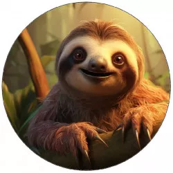 Jedlý papír lenochod na větvi 19,5cm