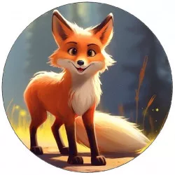 Jedlý papír stojící liška 19,5cm