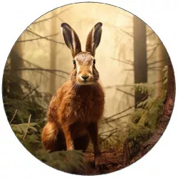 Jedlý papír zajíc v lese 19,5cm