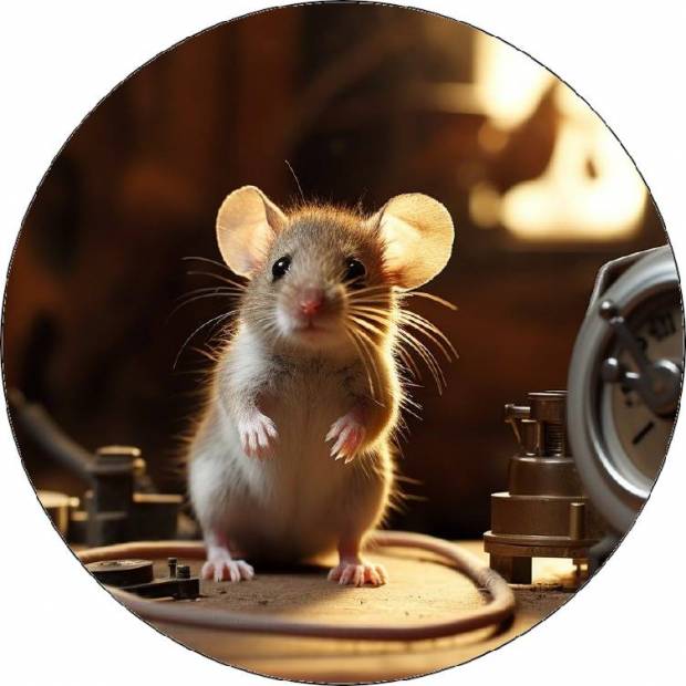 Jedlý papír zvědavá myš 19,5cm