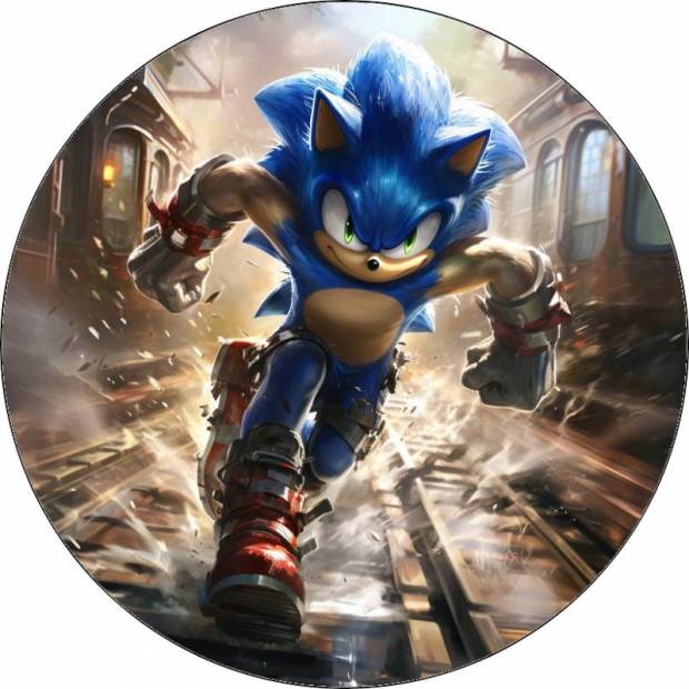 Jedlý papír ježek Sonic 19,5cm