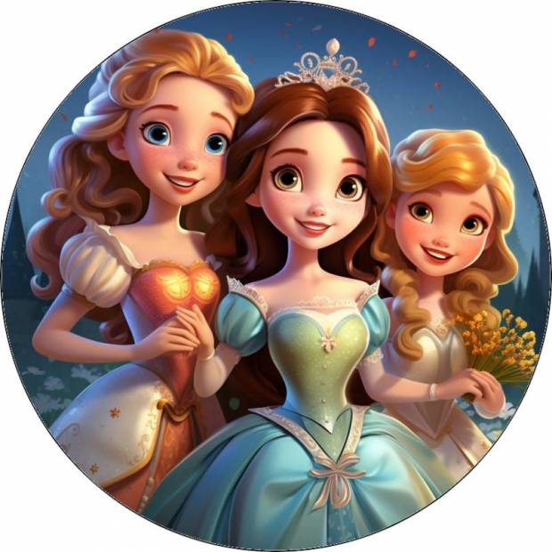 Jedlý papír Disney princezny a víly 19,5cm