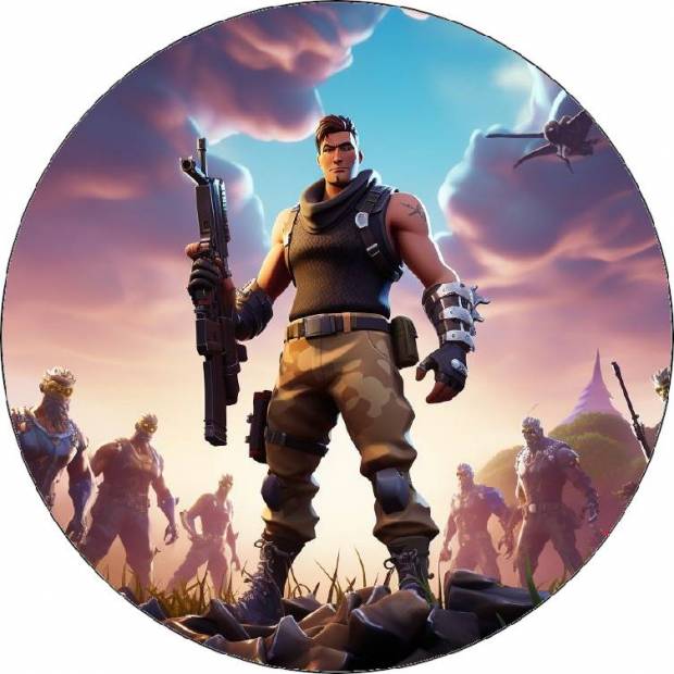 Jedlý papír Fortnite game střelec 19,5cm