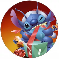 Jedlý papír Stitch a dárek 19,5 cm