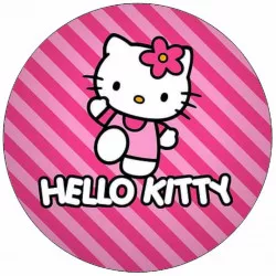Jedlý papír Hello Kitty v růžovém oblečku 19,5 cm