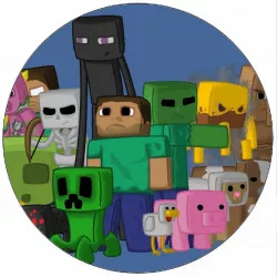 Jedlý papír Minecraft postavičky 19,5 cm