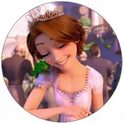 Jedlý papír Na vlásku Locika a Pascal 19,5 cm