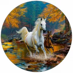 Jedlý papír koně v podzimní přírodě 19,5 cm