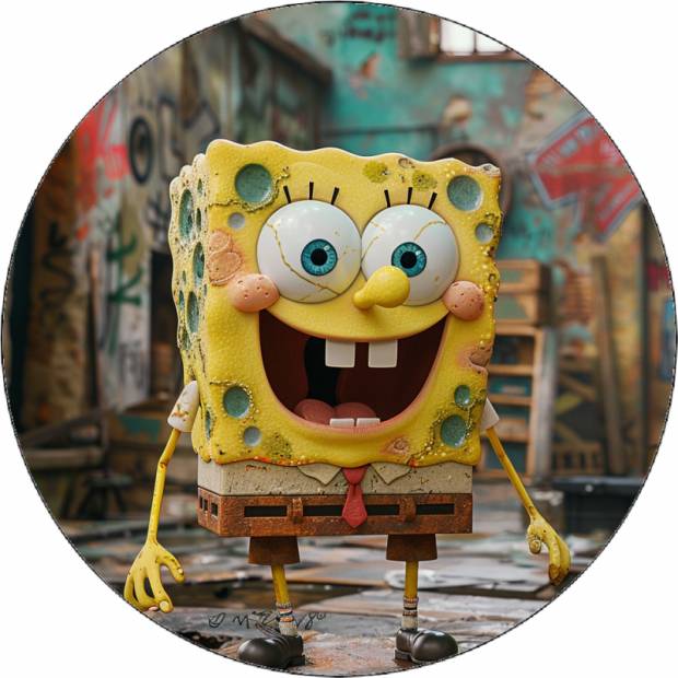 Jedlý papír Sponge Bob 19,5 cm