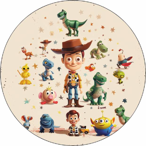 Jedlý papír Toy story Woody s hračkami-02 19,5 cm