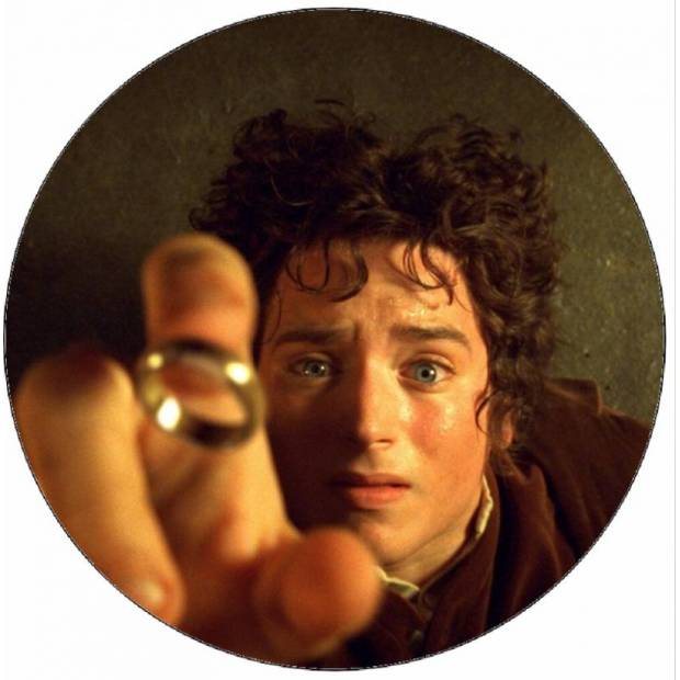 Jedlý papír Pán prstenů Frodo s prstenem 19,5 cm