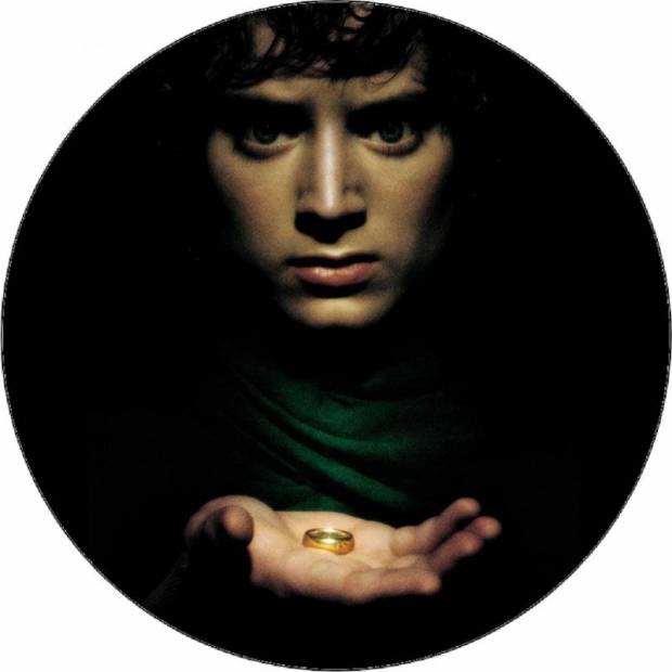 Jedlý papír Pán prstenů Frodo na černém pozadí 19,5 cm