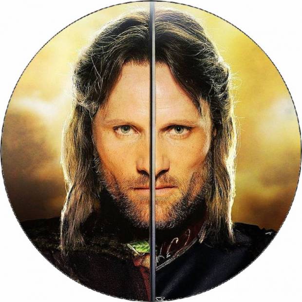 Jedlý papír Pán prstenů Aragorn a meč 19,5 cm