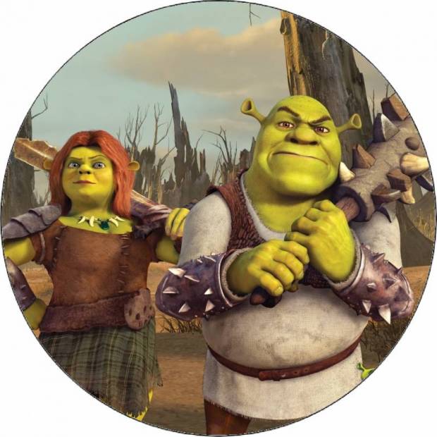 Jedlý papír Shrek a Fiona 19,5 cm