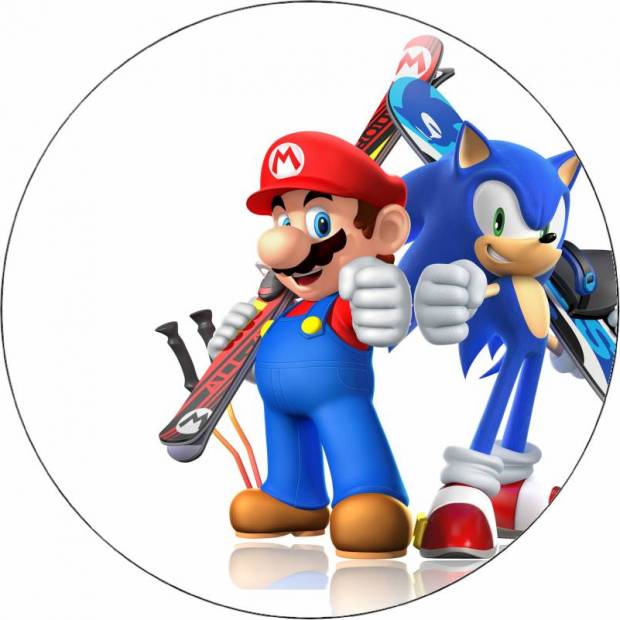 Jedlý papír Sonic a Super Mario 19,5 cm