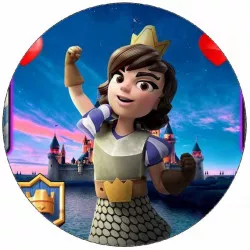Jedlý papír Clash Royale princezna 19,5 cm