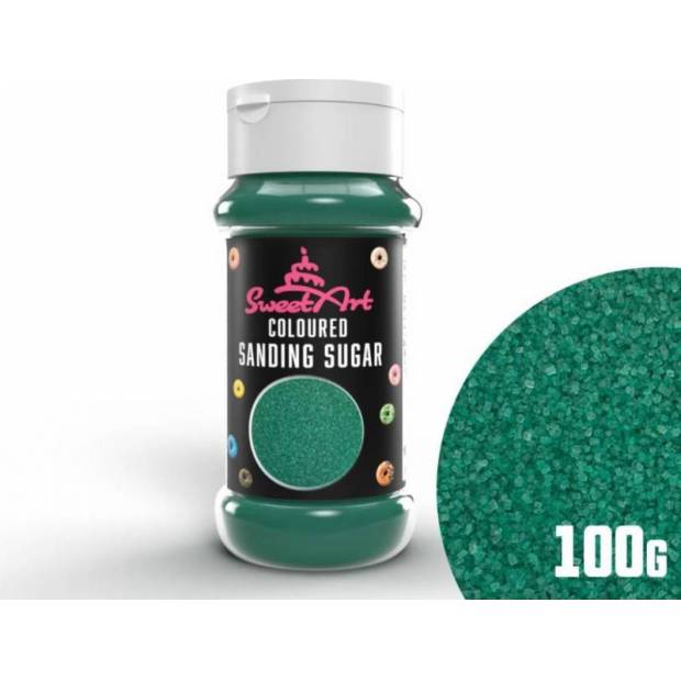 SweetArt dekorační cukr smaragdově zelený (100 g)