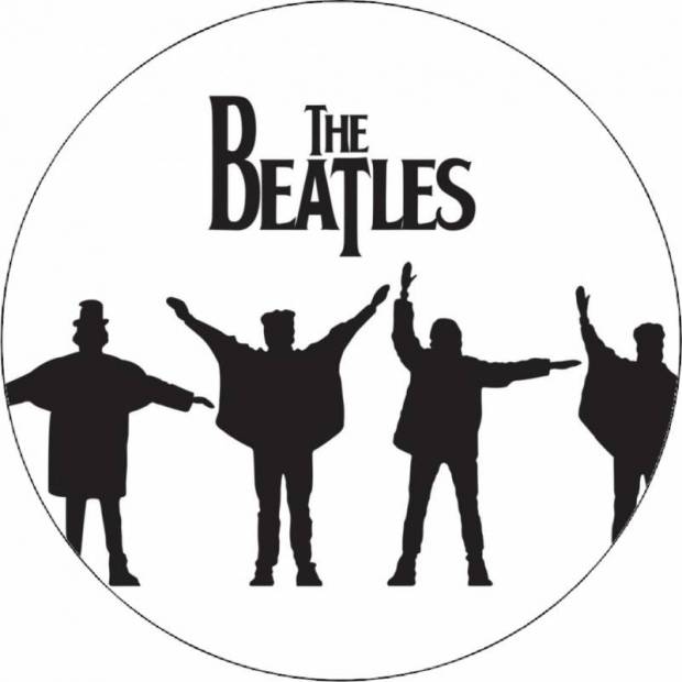 Jedlý papír The Beatles siluety 19,5 cm