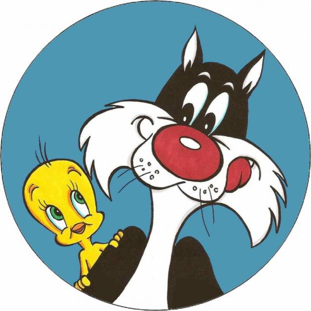 Jedlý papír Looney Tunes Silvestr a Tweety 19,5 cm