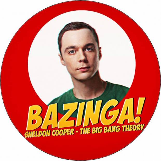 Jedlý papír The big bang theory - Teorie velkého třesku Sheldon 19,5 cm