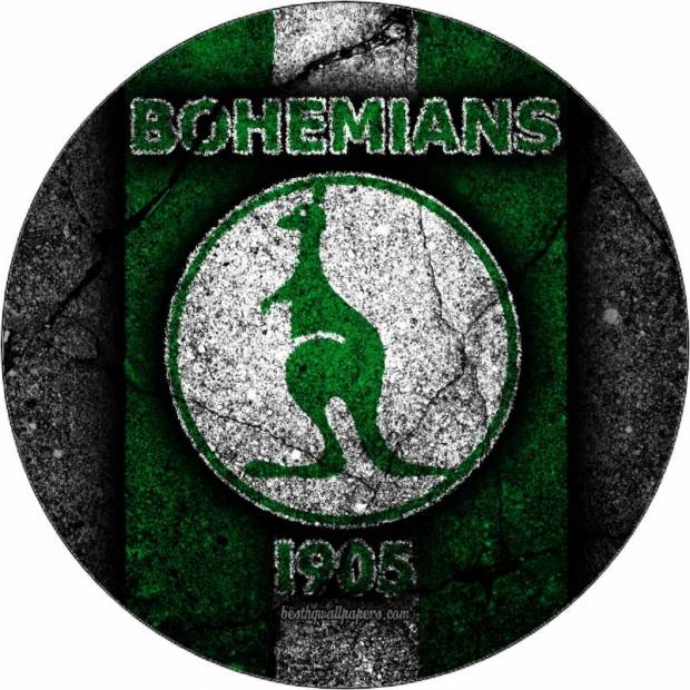Jedlý papír Logo Bohemians 1905 černý podklad 19,5 cm