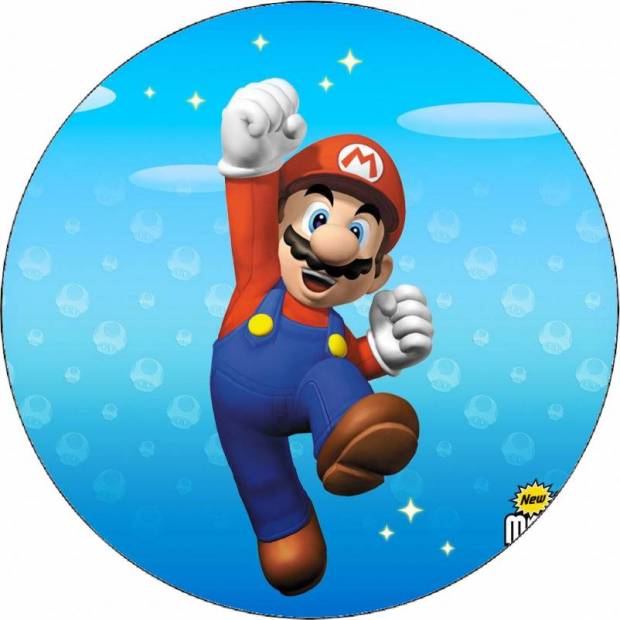 Jedlý papír Super Mario jásající 19,5 cm