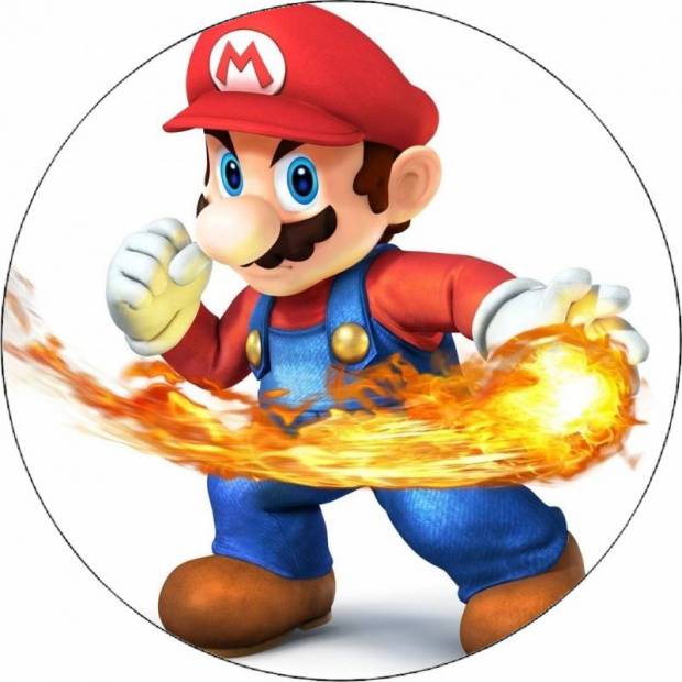 Jedlý papír Super Mario a ohnivá koule 19,5 cm