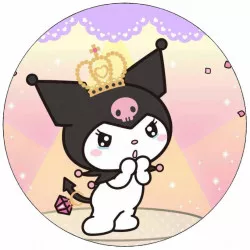Jedlý papír Kuromi princezna 19,5 cm