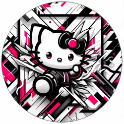 Jedlý papír Hello Kitty fotografka 19,5 cm