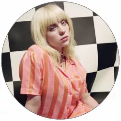 Jedlý papír Billie Eilish černobílé pozadí 19,5 cm