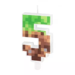 Svíčka minecraft 7cm číslo 5