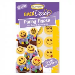 Cukrové zdobení smajlíci, 15ks