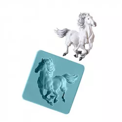 Silikonová formička kůň běžící 7x7cm - Cakesicq