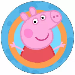 Jedlý papír prasátko Pepa v kruhu 19,5 cm