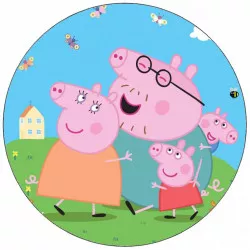 Jedlý papír prasátko Pepa a rodina 19,5 cm