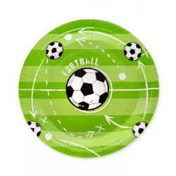 Papírový talíř fotbal 18cm 6ks