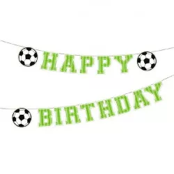 Girlanda papírová fotbal Happy Birthday 250 x 16,4cm