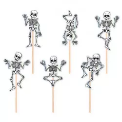 Zápich do muffinů kostlivci 6ks