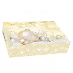 Krabička na cukroví skládací vánoční 22x15x5cm