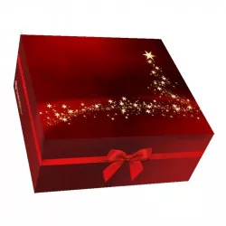 Krabička na cukroví červená 22x20x9,7cm