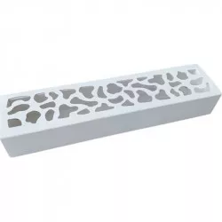 Krabička na makronky bílá se zdobeným okénkem 25,8 x 6 x 4 cm (na 10 kusů)