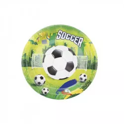 Papírový talíř fotbal 23cm 10ks