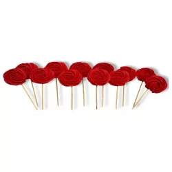 Cukrová lízátka červená 12ks