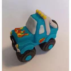 Cukrová figurka Monster truck - modrý 7x7,5cm