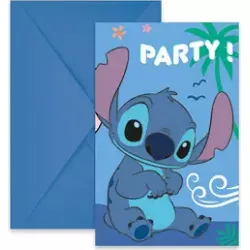 Pozvánka na párty Stitch 6 ks